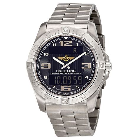 breitling with analog and digital watch times|breitling web site.